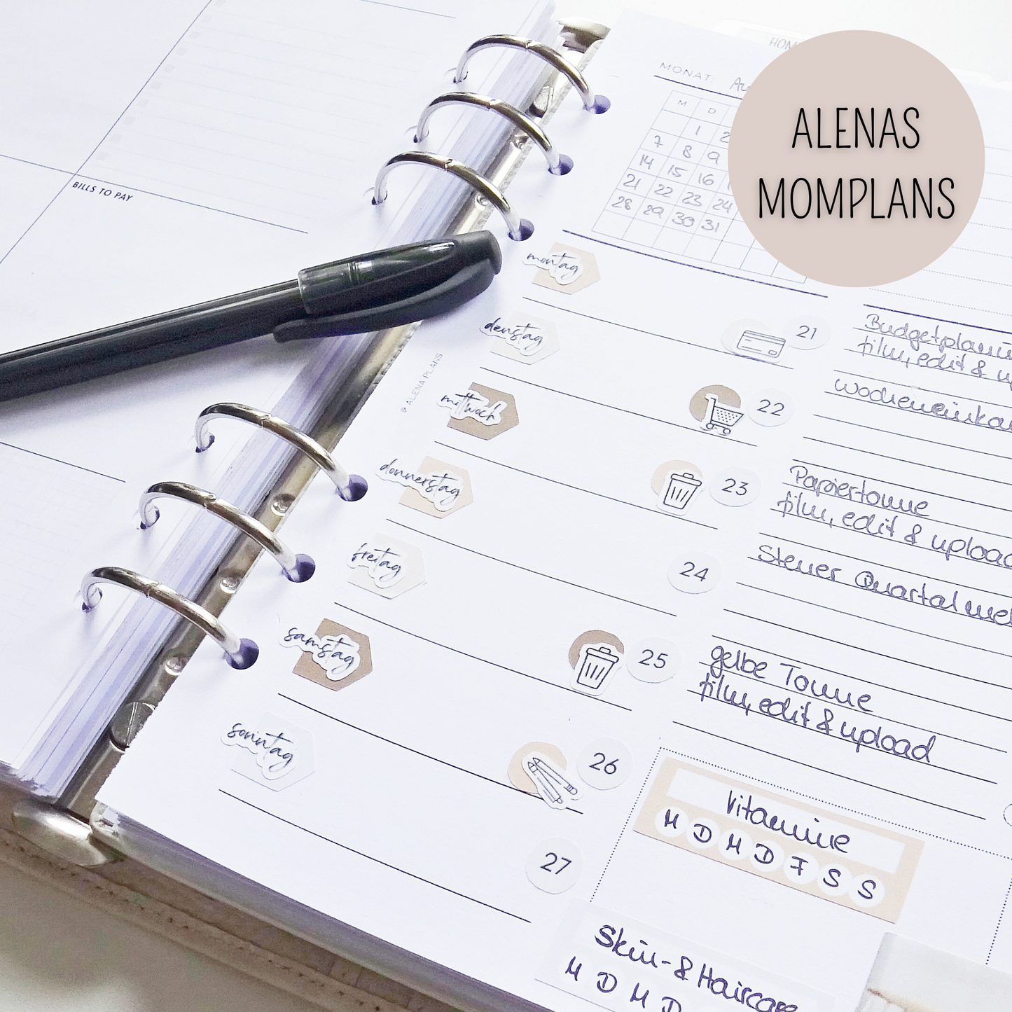 Planner Sticker Bogen - LEO DOTS 001