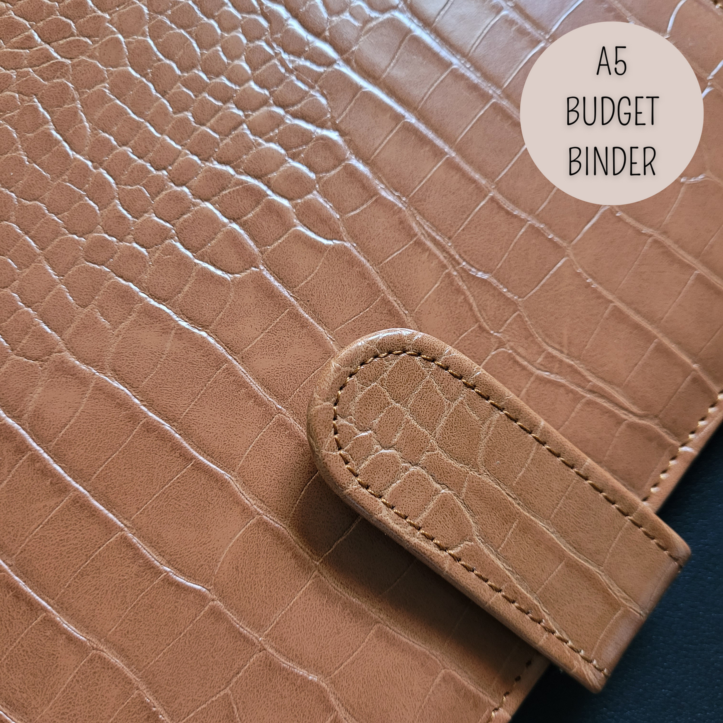 DELUXE Budgetbinder A5 - Croco braun
