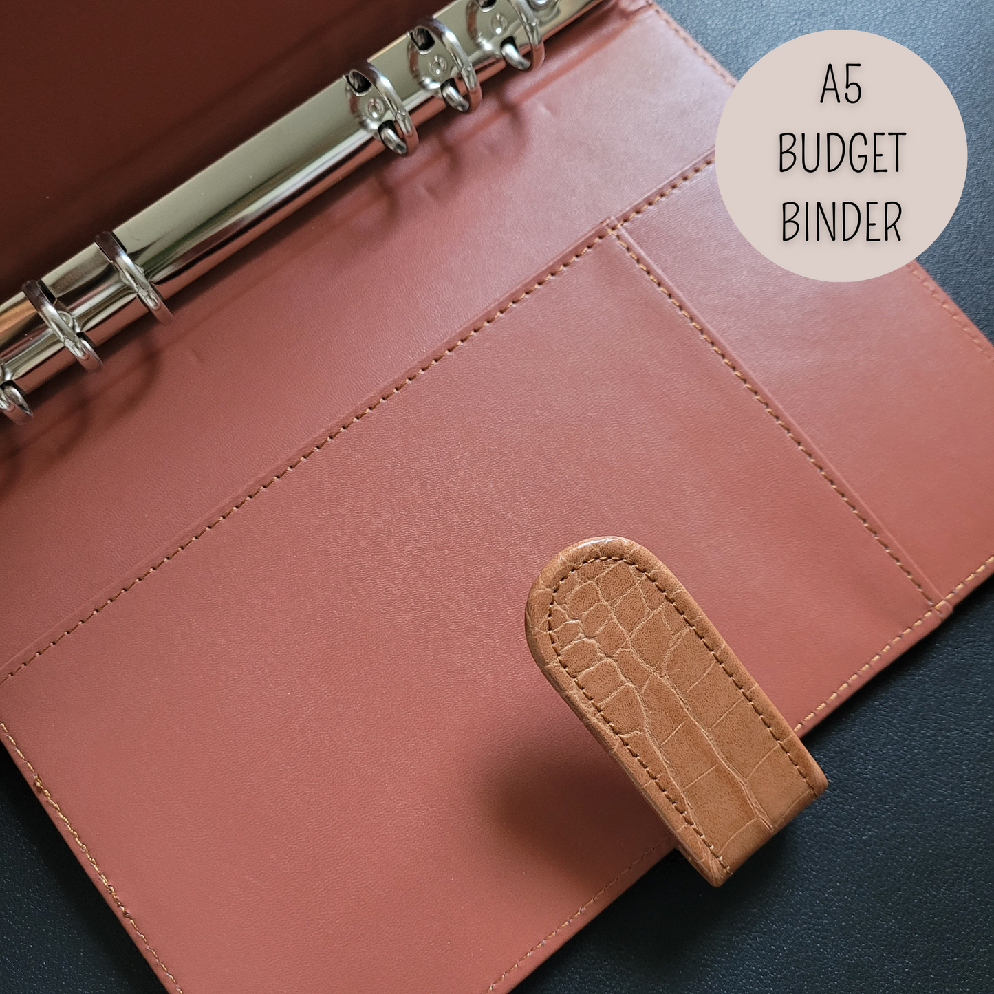 DELUXE Budgetbinder A5 - Croco braun
