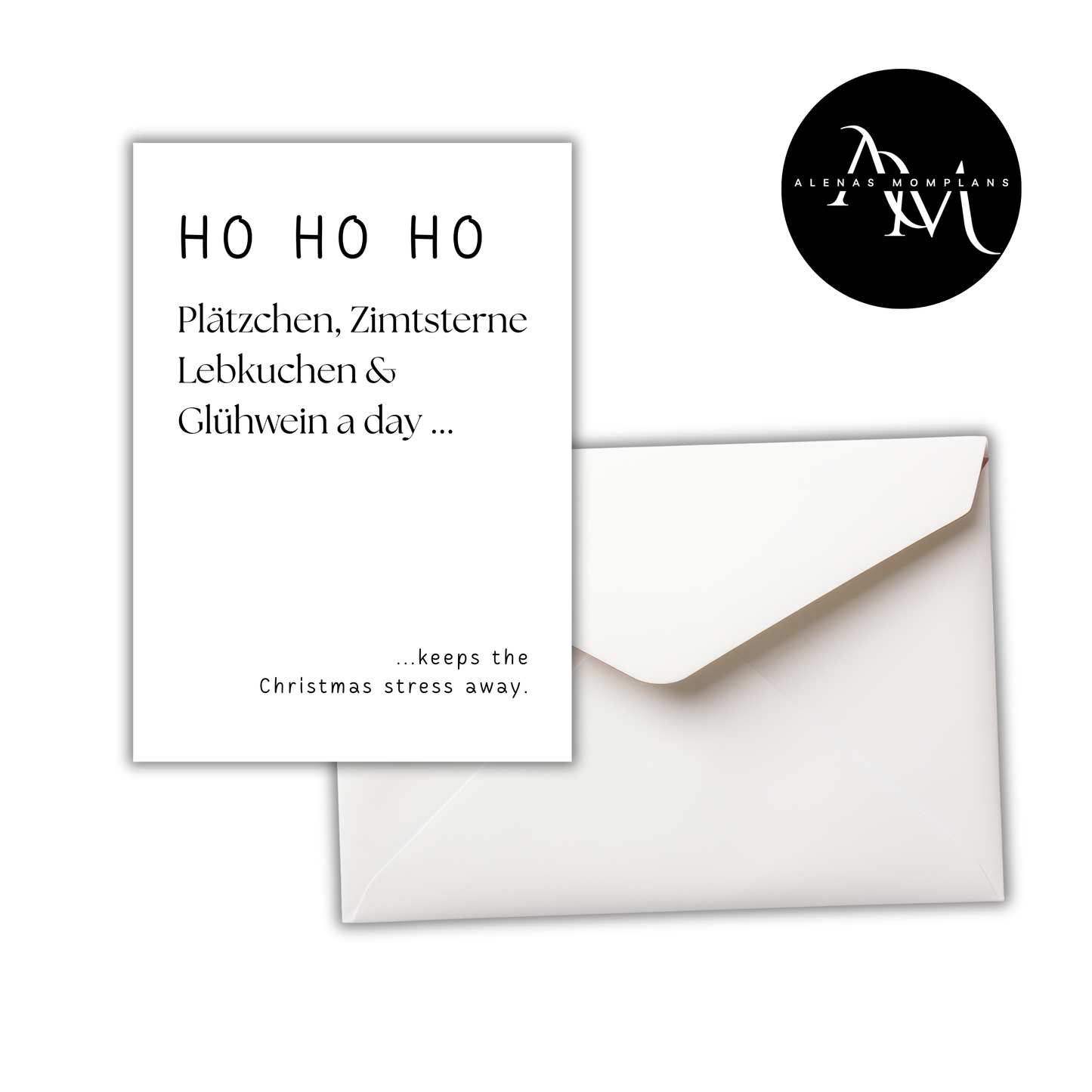 Lustige Weihnachtskarte - Ho Ho Ho