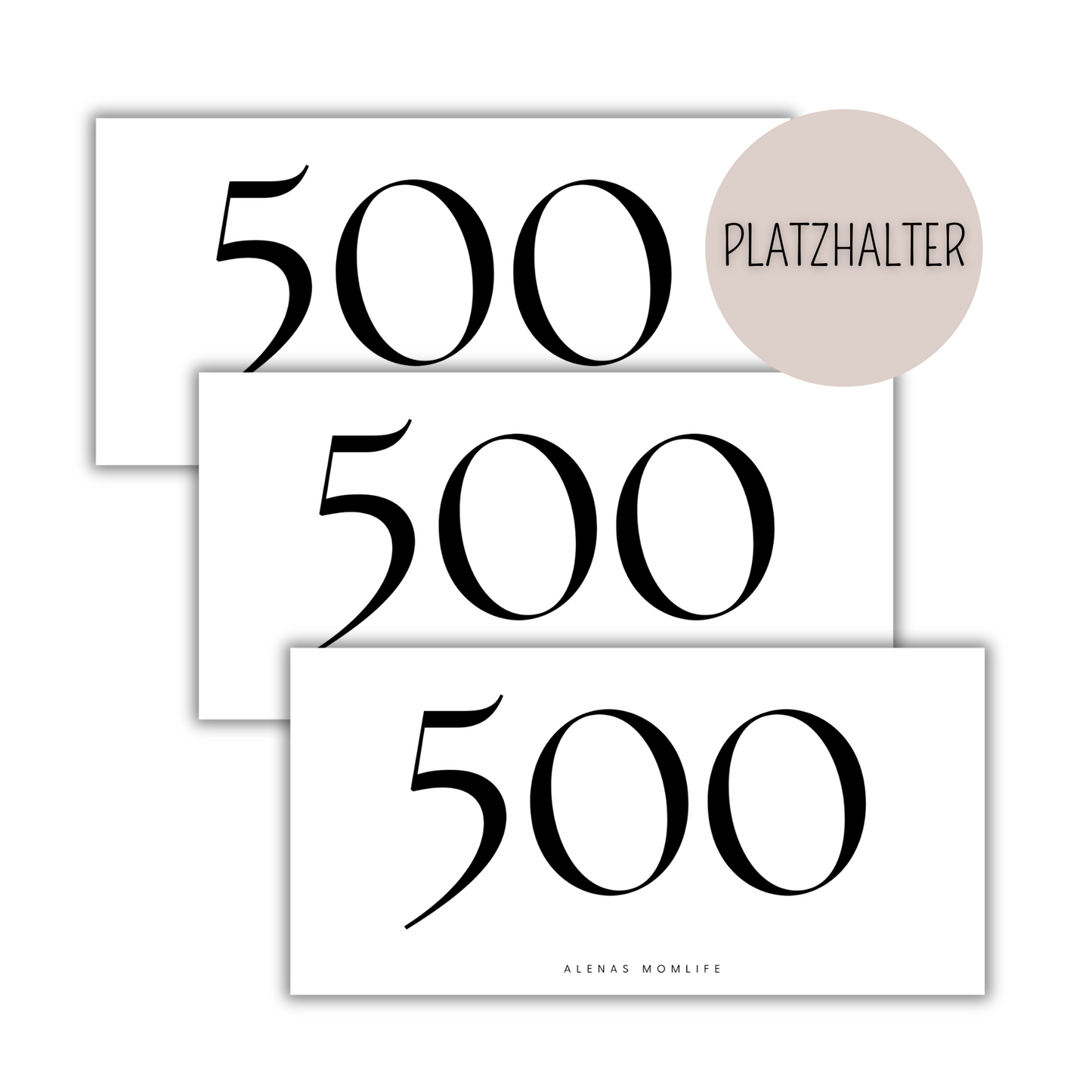 Platzhalter für A6 Geldumschläge – 3er Set für 500 € – Perfekt für die Umschlagmethode & Budgetplanung