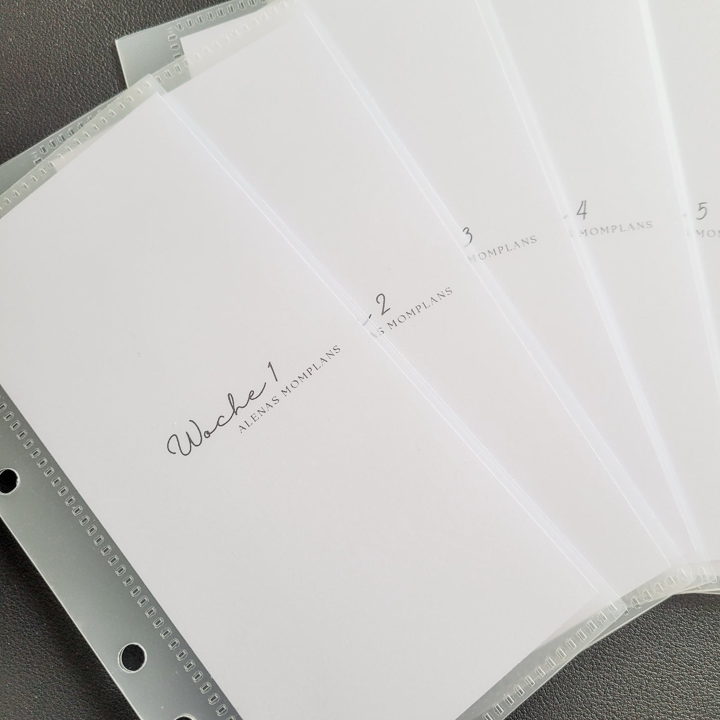 Geldumschlag A7 A6 – SCHREIBSCHIRFT weiss Wochenbudget | Budgetbinder | Zipper- & Zipplessumschlag