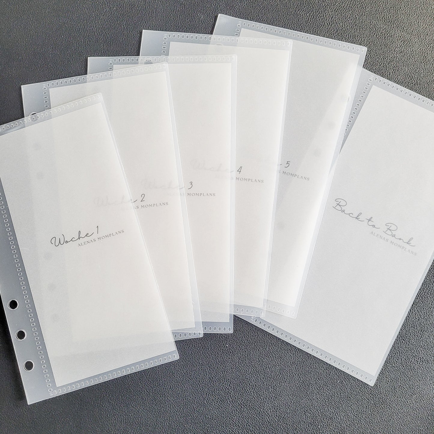 Geldumschlag A6 A7 SCHREIBSCHRIFT – Matt Frosty Transparent | Budgetplanung & Finanzen | WOCHENBUDGET | Umschlagmethode für Anfänger