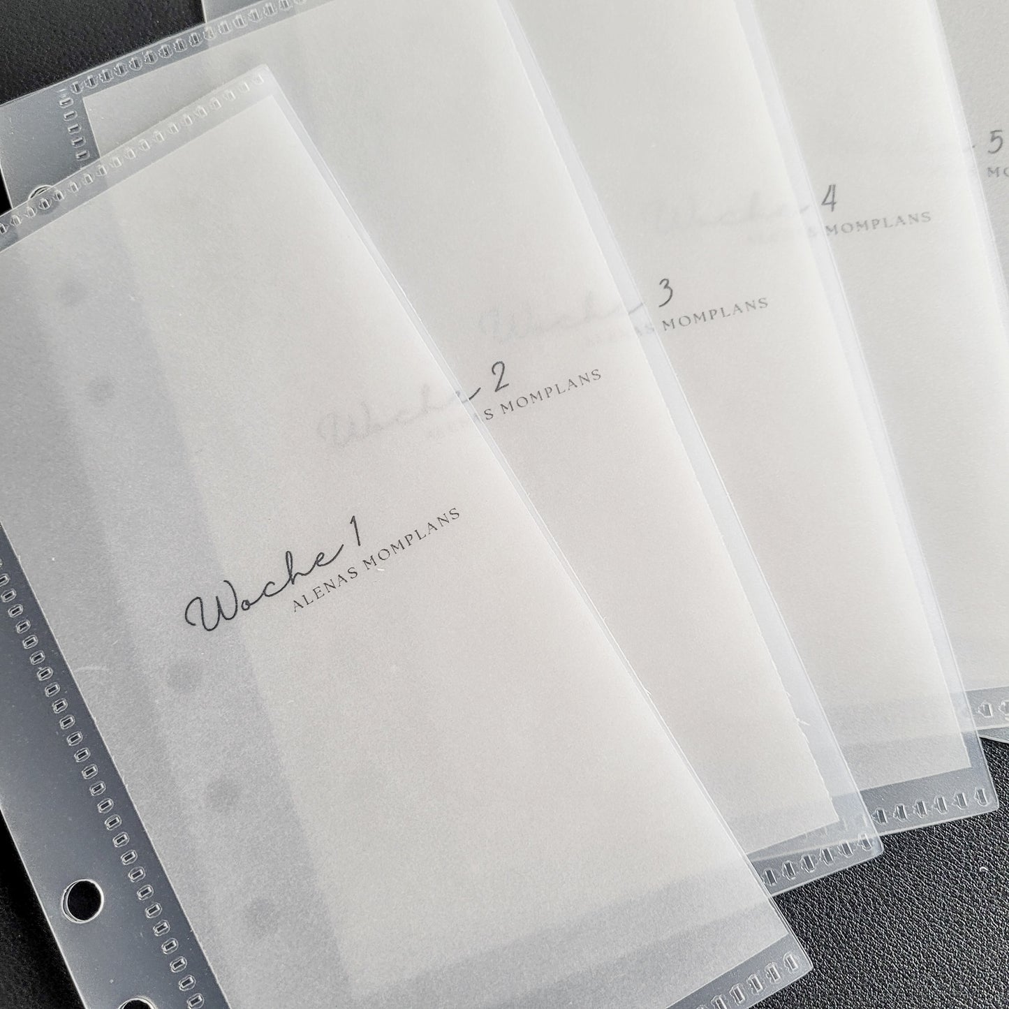 Geldumschlag A6 A7 SCHREIBSCHRIFT – Matt Frosty Transparent | Budgetplanung & Finanzen | WOCHENBUDGET | Umschlagmethode für Anfänger