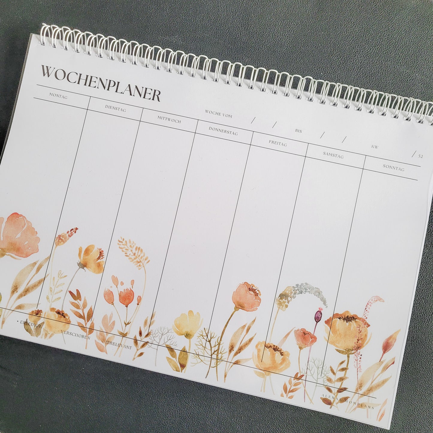 A4 Wochenplaner mit Spiralbindung | 52 Wochen für optimale Planung und Organisation