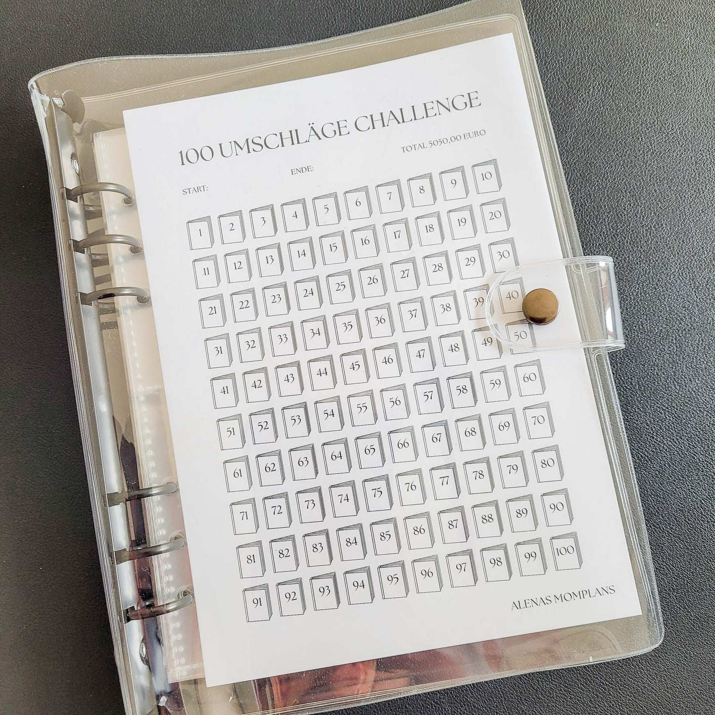 100 Envelope Challenge CLEAN – Spare 5.050 € | Geld Sparen & Finanz-Challenge | Cash Stuffing Budget Plan