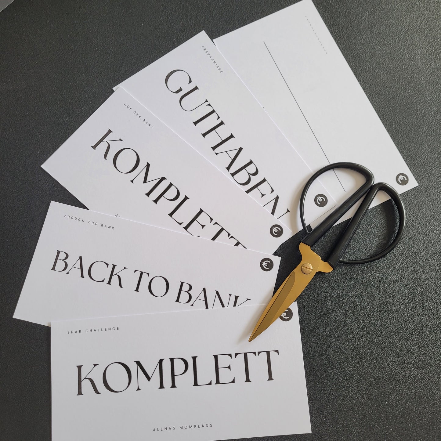 Platzhalter für A6 Geldumschläge – 5er Set für KOMPLETT – Perfekt für die Umschlagmethode & Budgetplanung