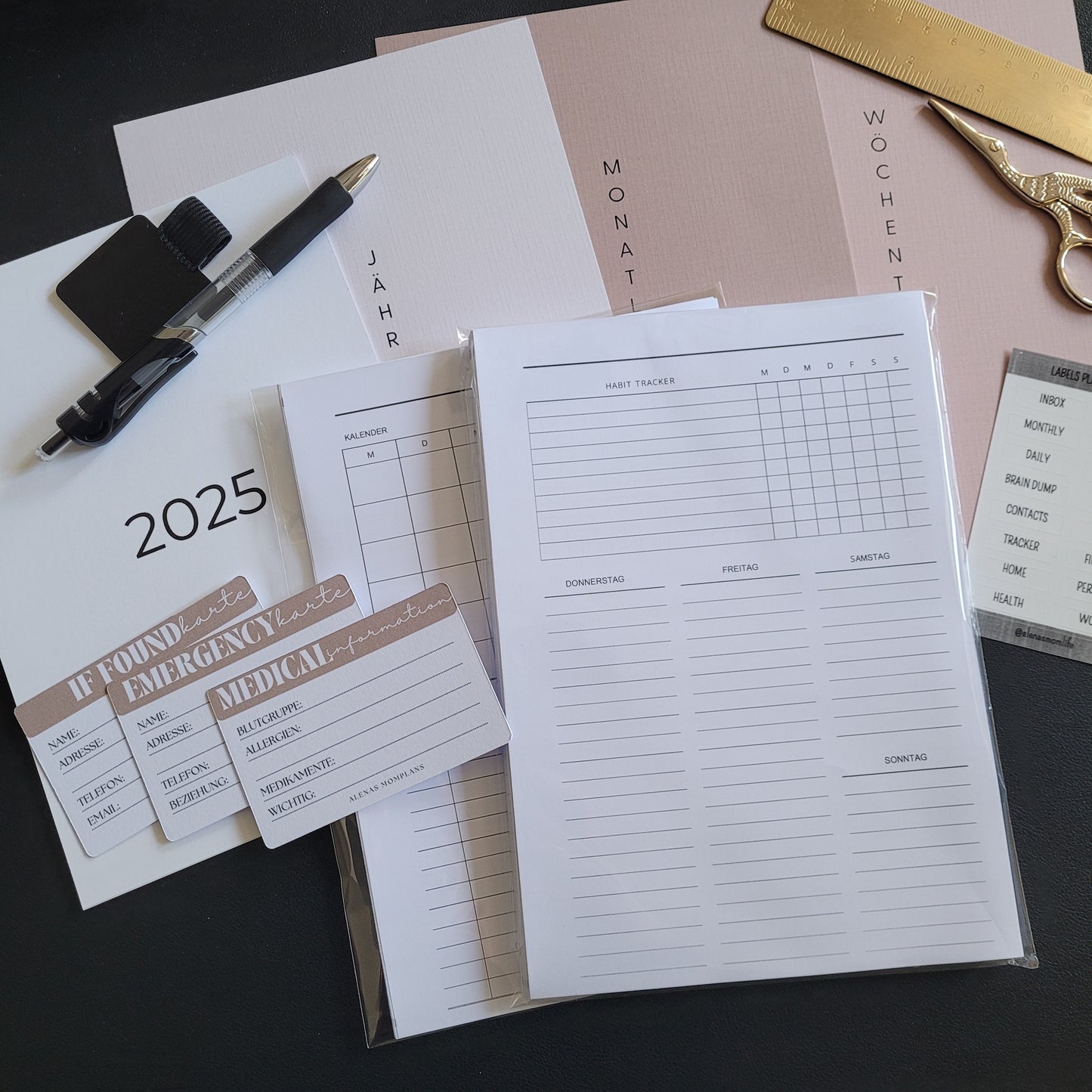 PLANER SET 2026 - Beginner Planungsset - Kalender Einlagen 2026