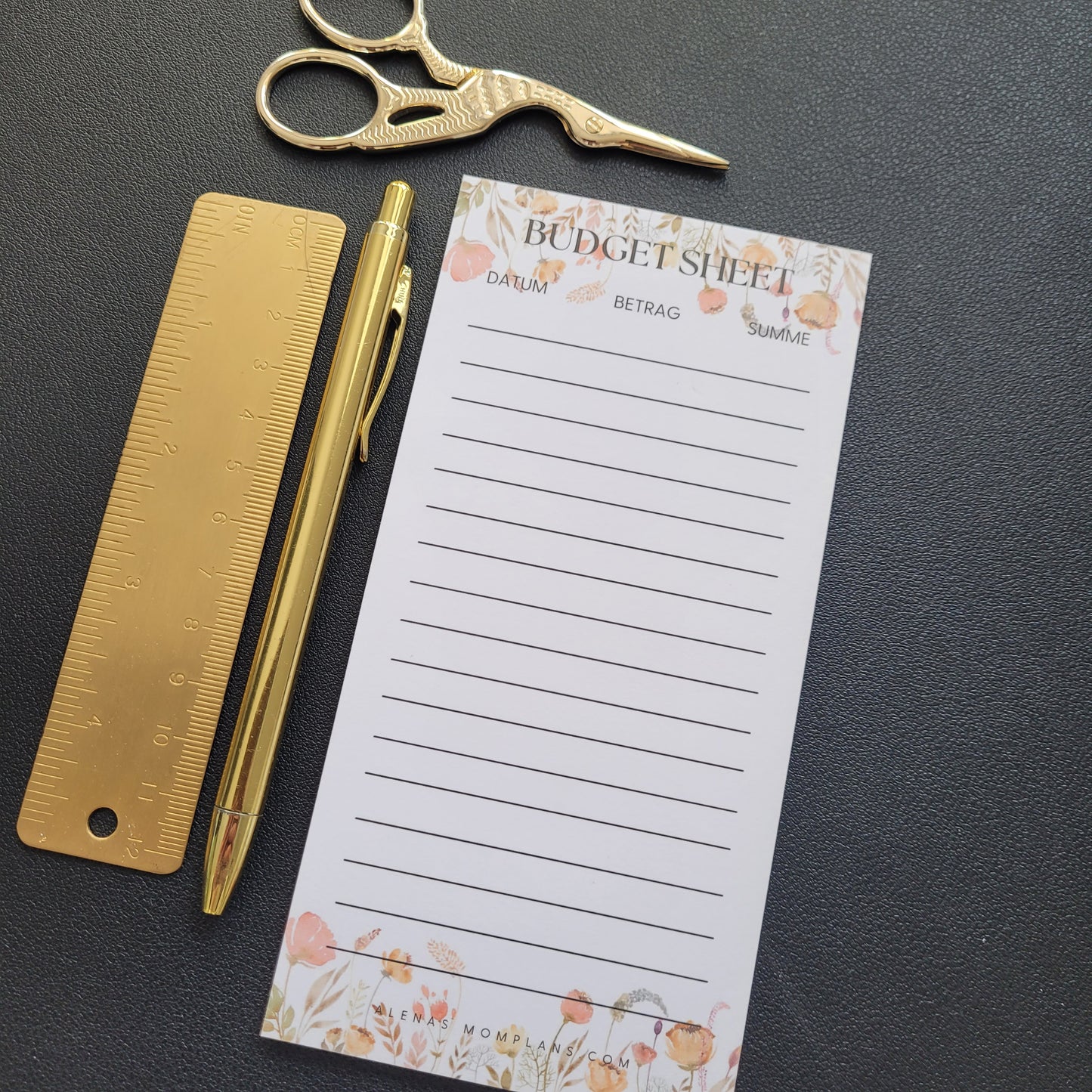 BUDGET SHEET BLOCK FLOWERS für Spar Challenges + Sinking Funds