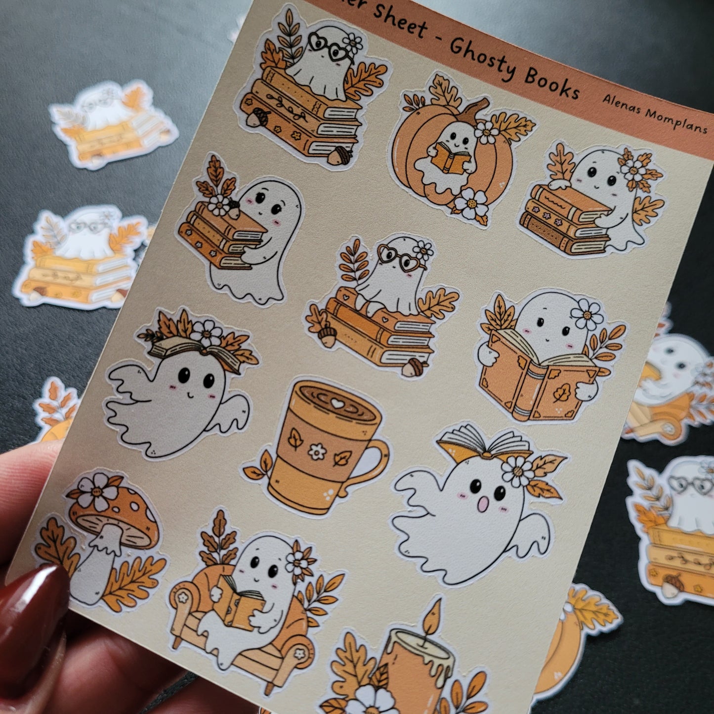 GHOSTY BOOKS Stickerbogen - Ghosty & Family