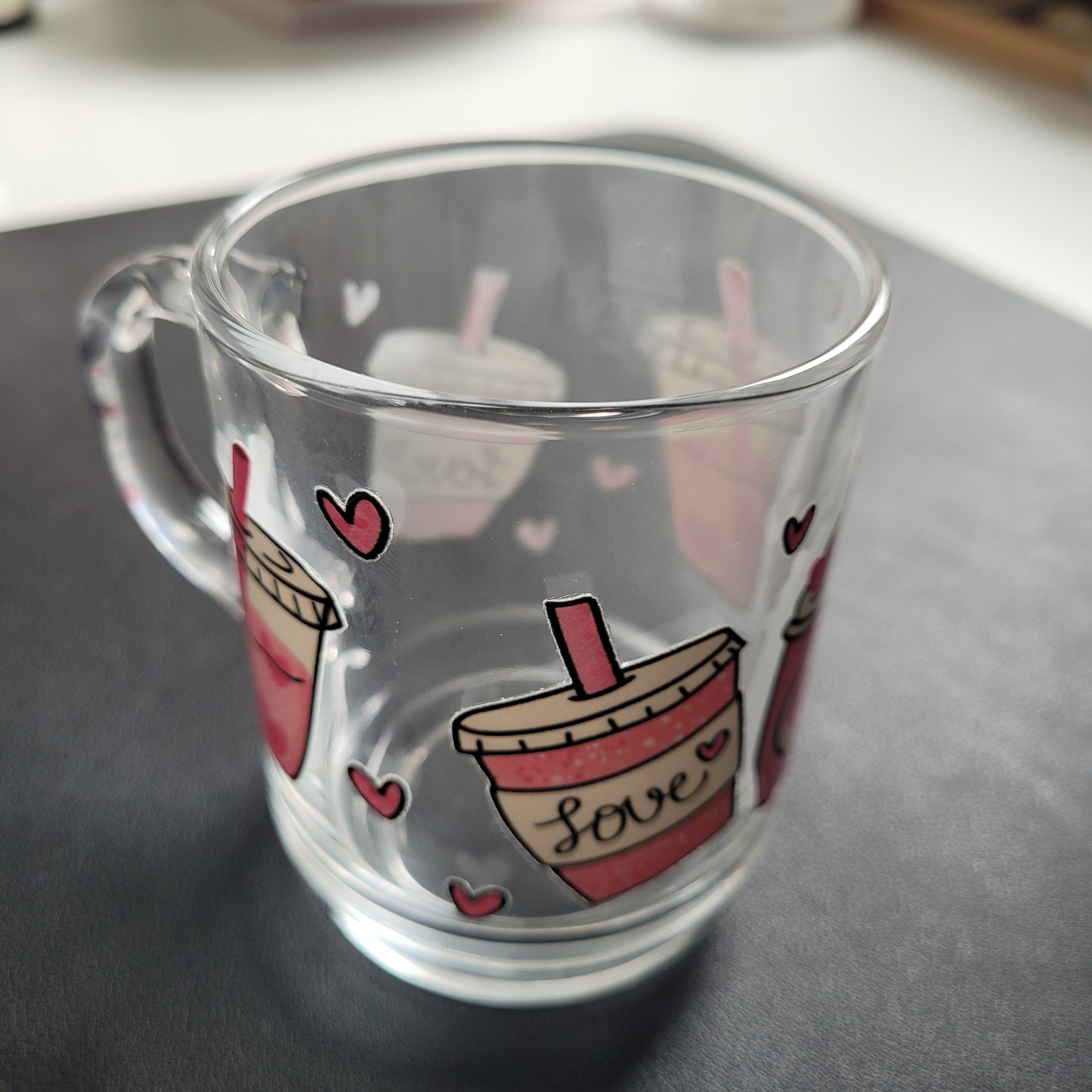 Trinkglas GOOD MORNING | Glas mit Deckel und Strohhalm I Eiskaffee Glas I Wiederverwendbares Trinkglas