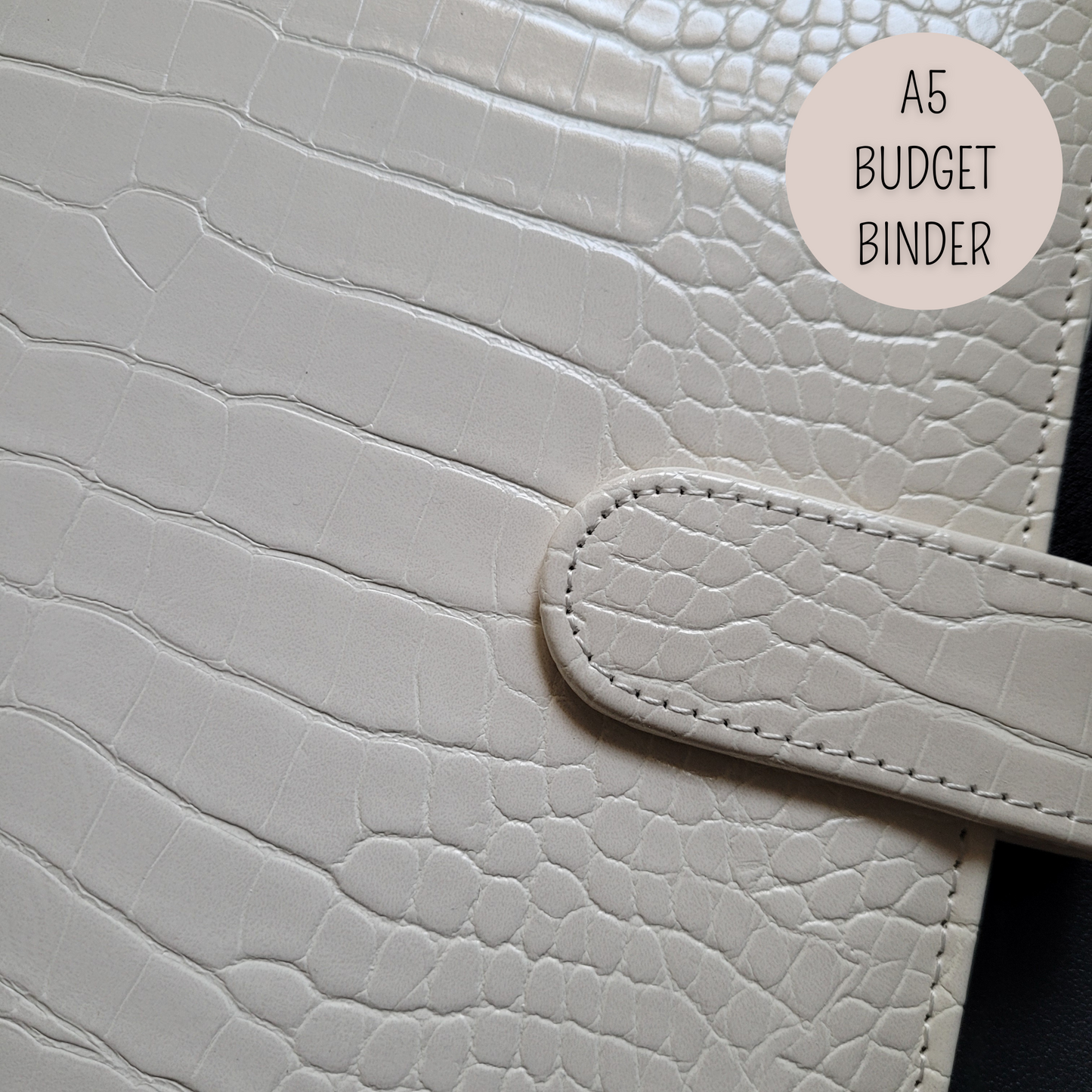 DELUXE Budgetbinder A5 - Croco white