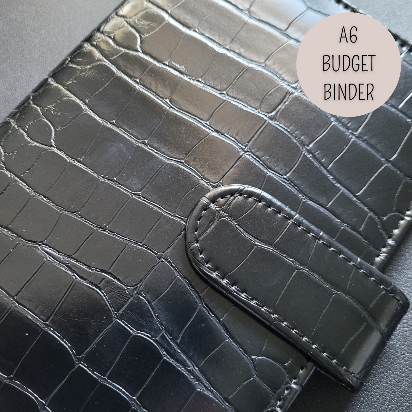 DELUXE BUDGET BINDER A6 für die Umschlagmethode - Croco schwarz