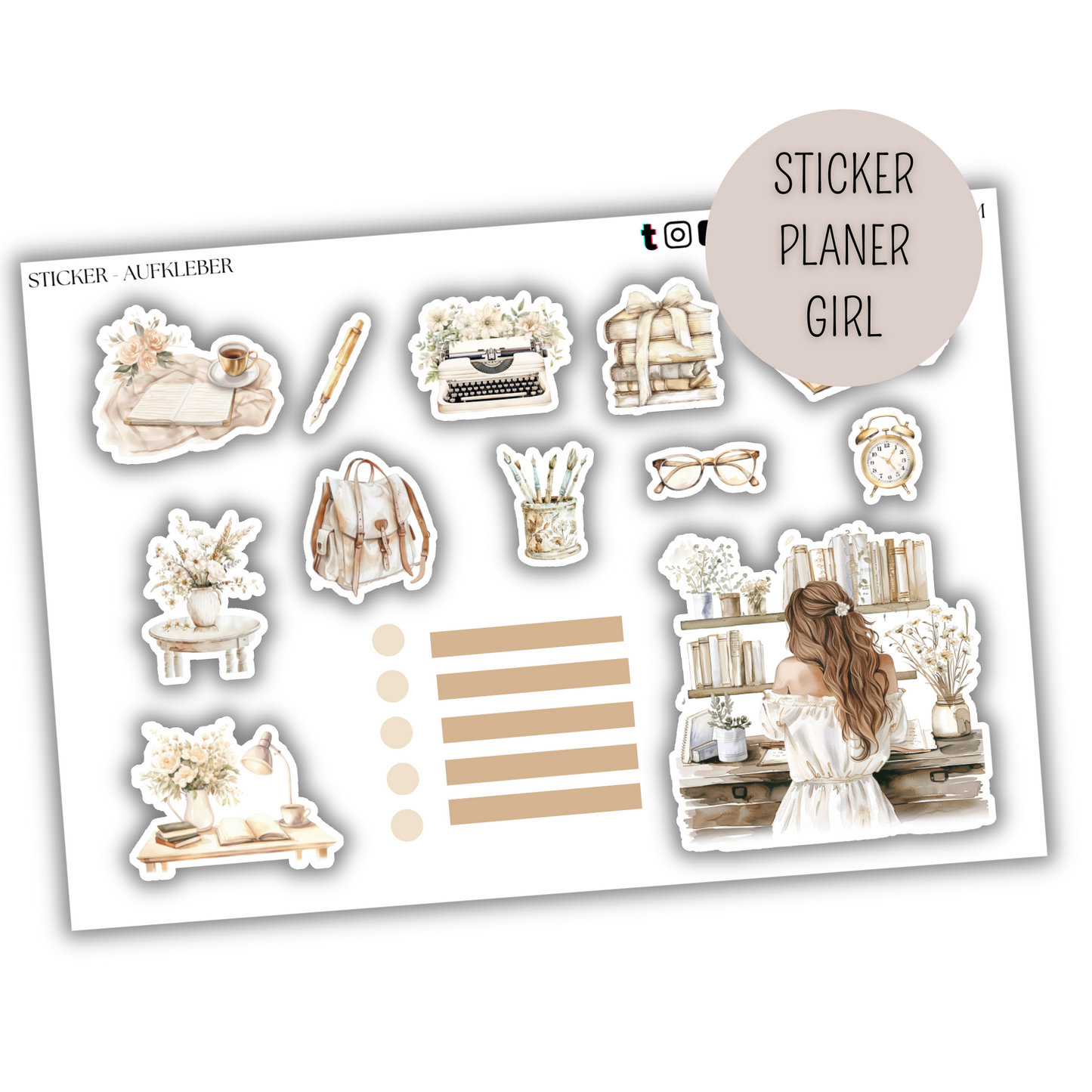 Planer Sticker - Neutral Girl 009
