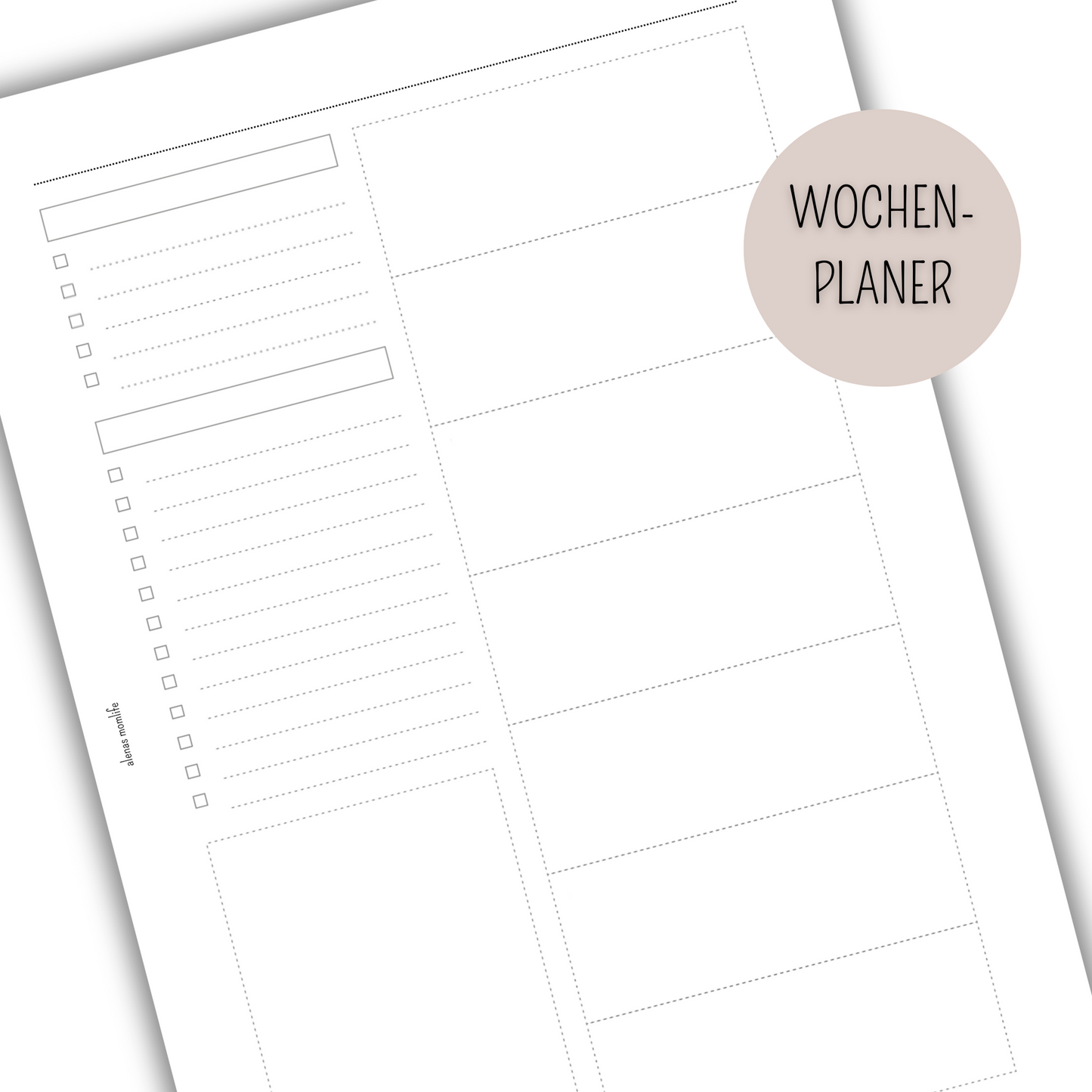 Kalender Einlage - To-do, Prioritäten, Notizen - WOP 017