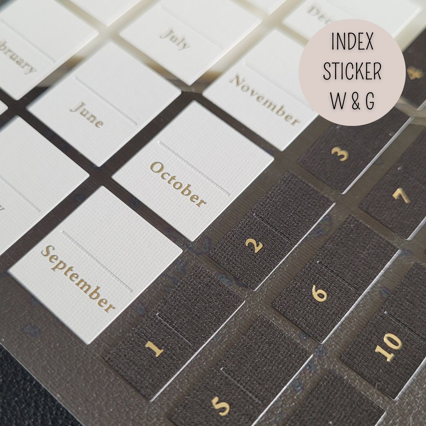 Index Sticker - GOLD - Aufkleber Planer Zubehör
