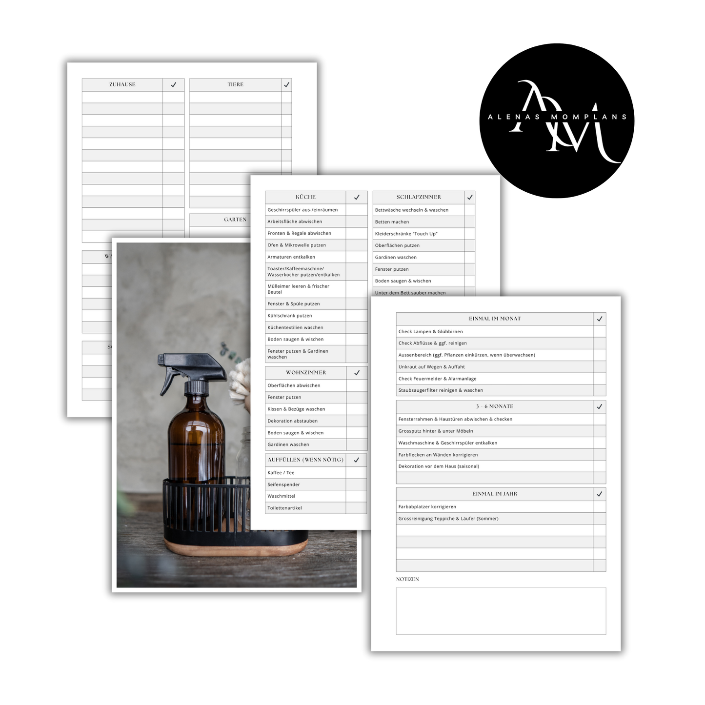 Putzroutine Dashboard I Minimalistisches Dashboard | A5