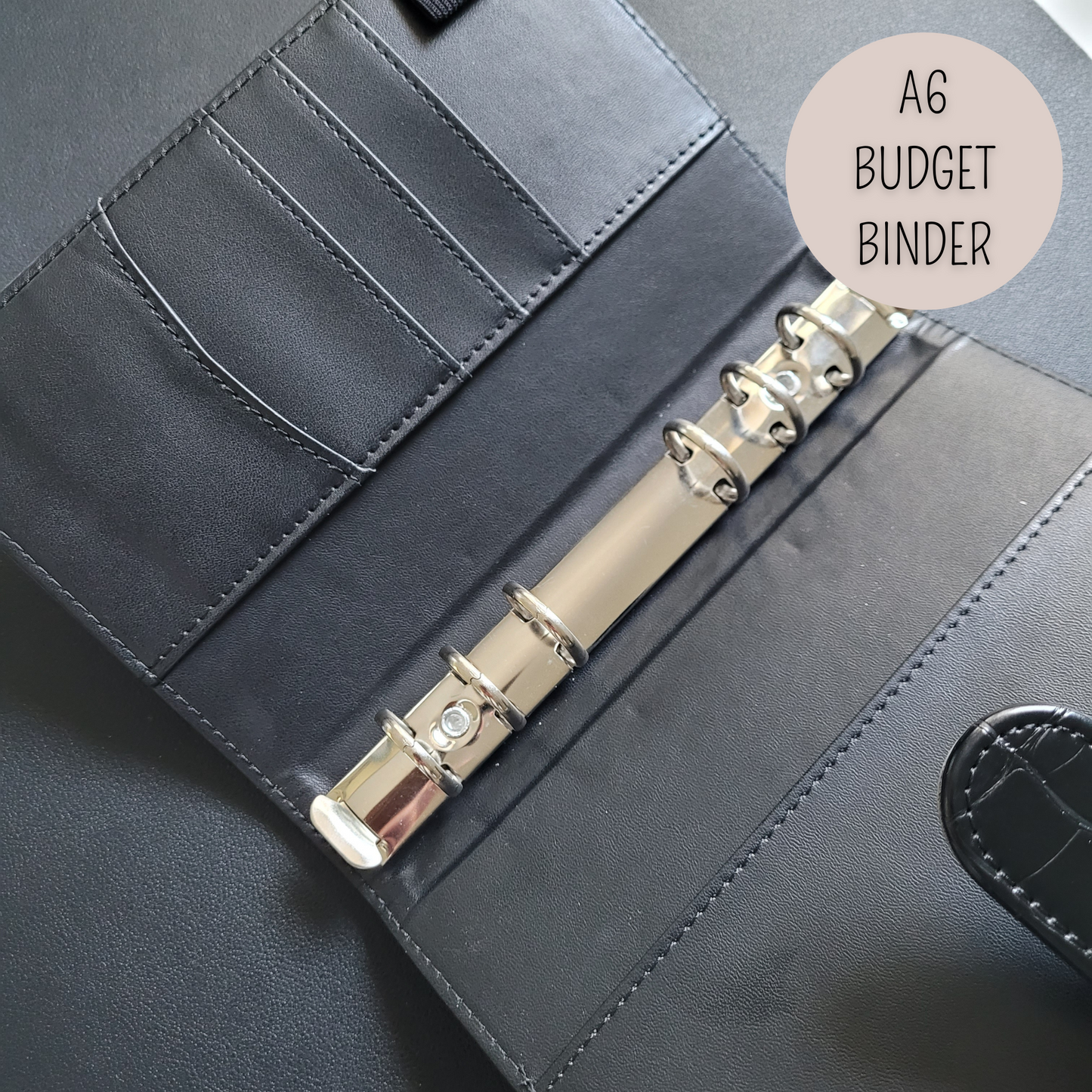 DELUXE BUDGET BINDER A6 für die Umschlagmethode - Croco schwarz