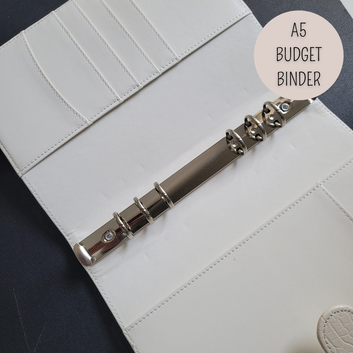 DELUXE Budgetbinder A5 - Croco white