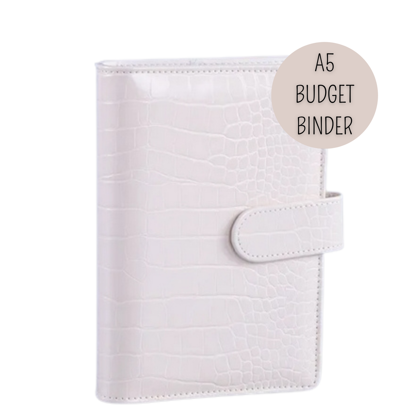 DELUXE Budgetbinder A5 - Croco white