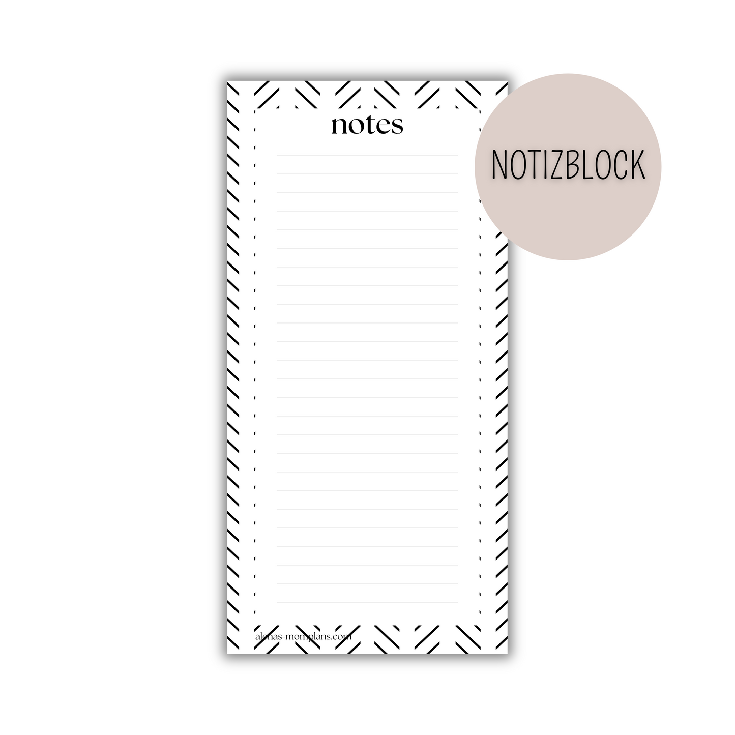 Notizblock NOTES Liste 25 SEITEN
