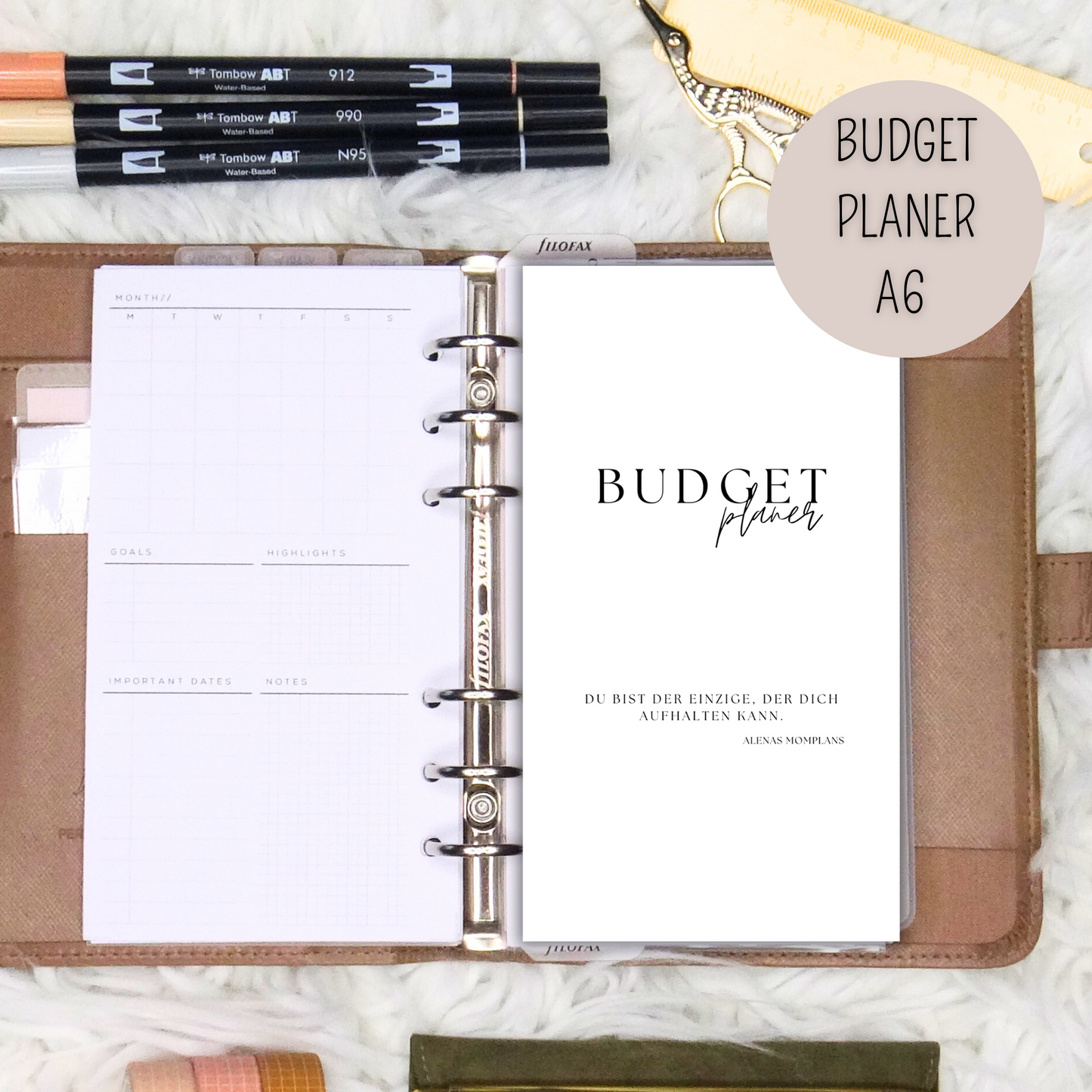 A6 PERSONAL Budgetplaner - Haushaltsbuch - ungebunden für Budgetbinder A6