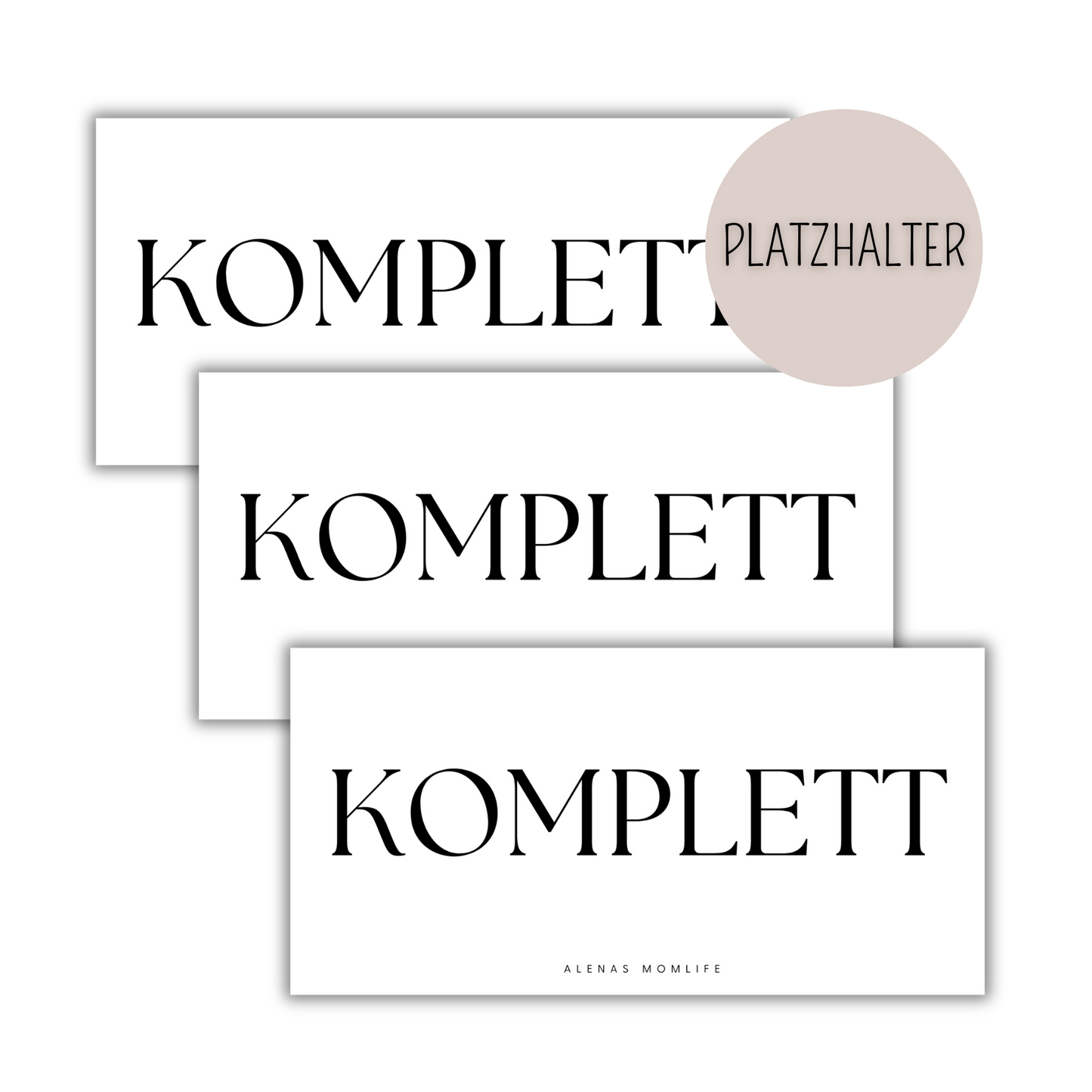 Platzhalter für A6 Geldumschläge – 3er Set für KOMPLETT – Perfekt für die Umschlagmethode & Budgetplanung