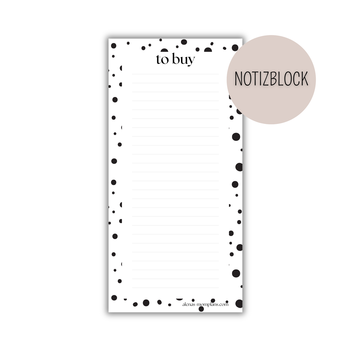 Notizblock TO BUY EINKAUFSLISTE 25 SEITEN