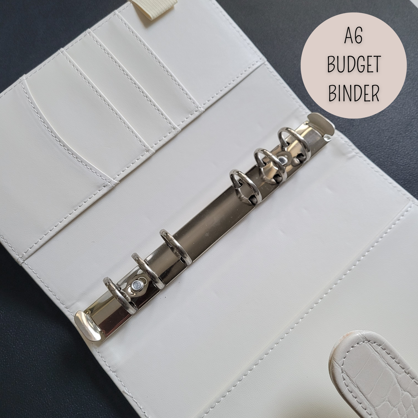 DELUXE BUDGET BINDER A6 für die Umschlagmethode - Croco white