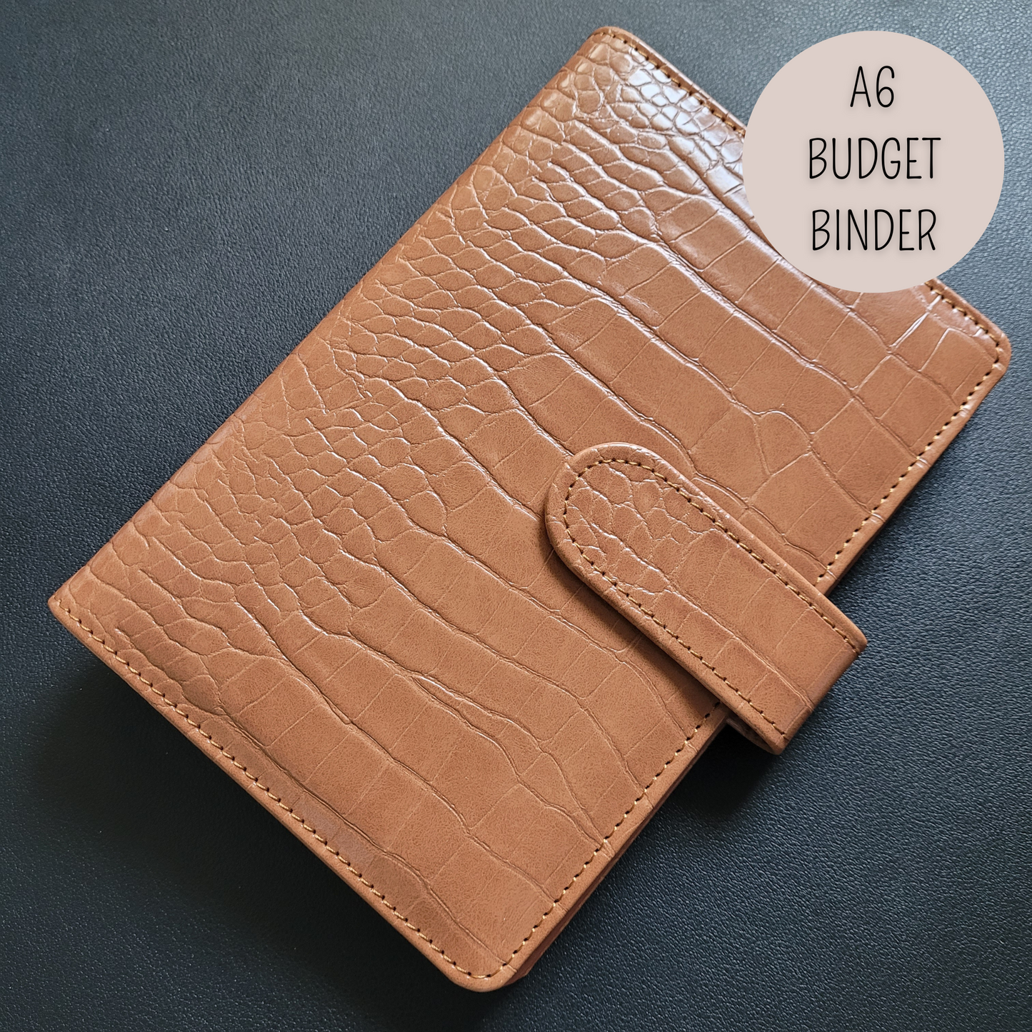 DELUXE BUDGET BINDER A6 für die Umschlagmethode - Croco brown