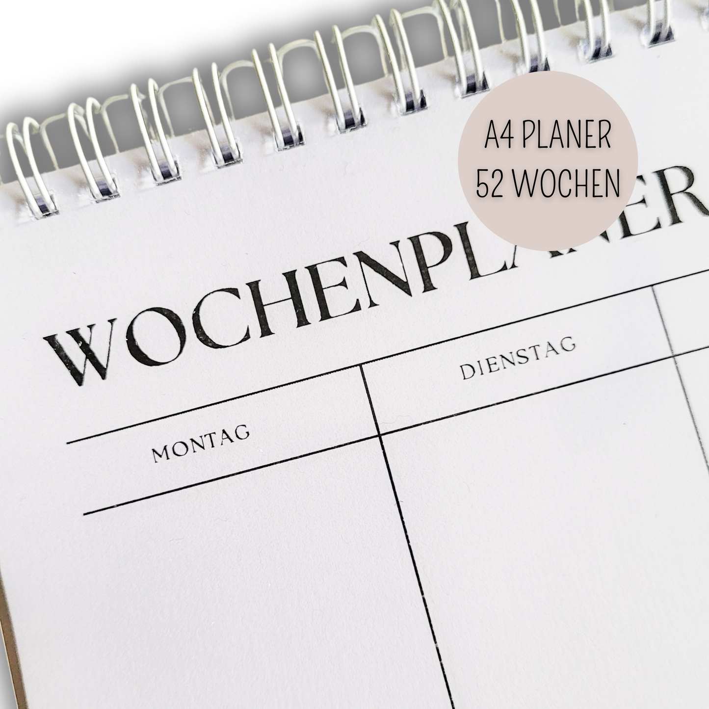 A4 Wochenplaner mit Spiralbindung | 52 Wochen für optimale Planung und Organisation