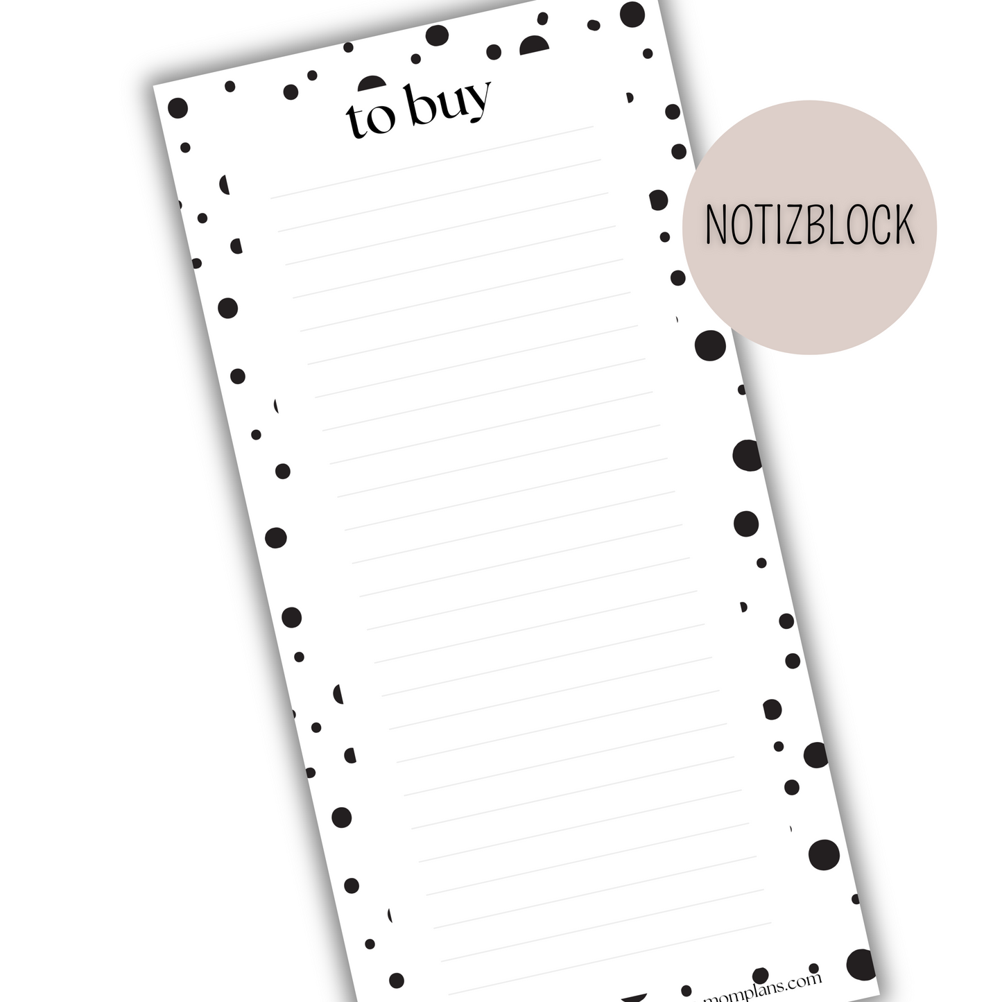 Notizblock TO BUY EINKAUFSLISTE 25 SEITEN