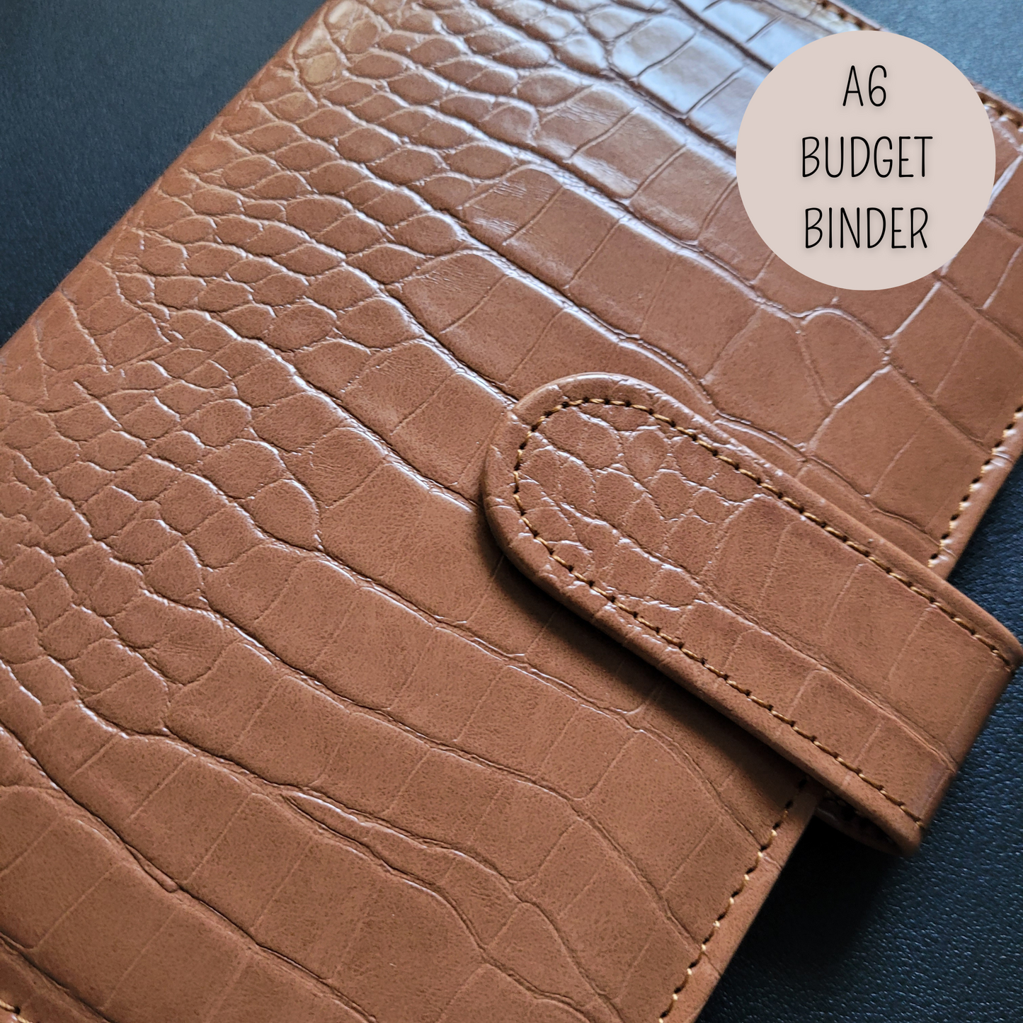 DELUXE BUDGET BINDER A6 für die Umschlagmethode - Croco brown