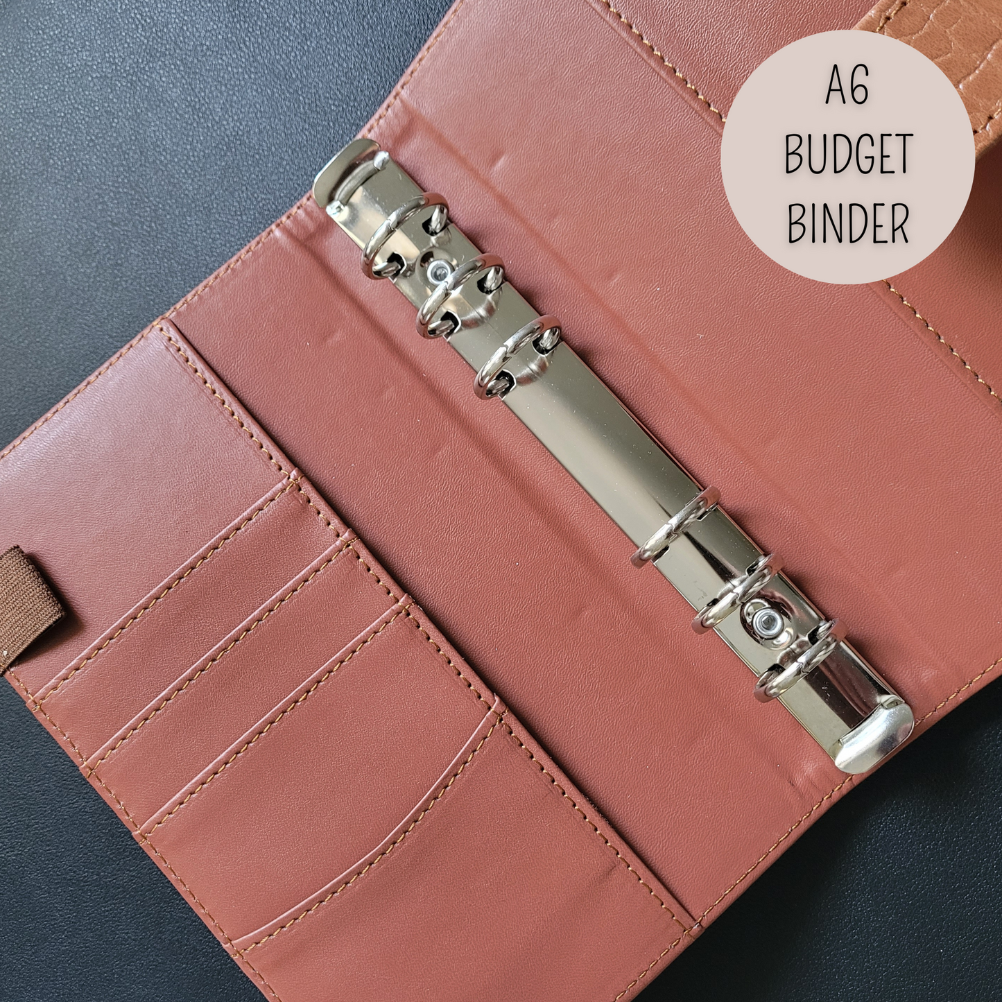 DELUXE BUDGET BINDER A6 für die Umschlagmethode - Croco brown
