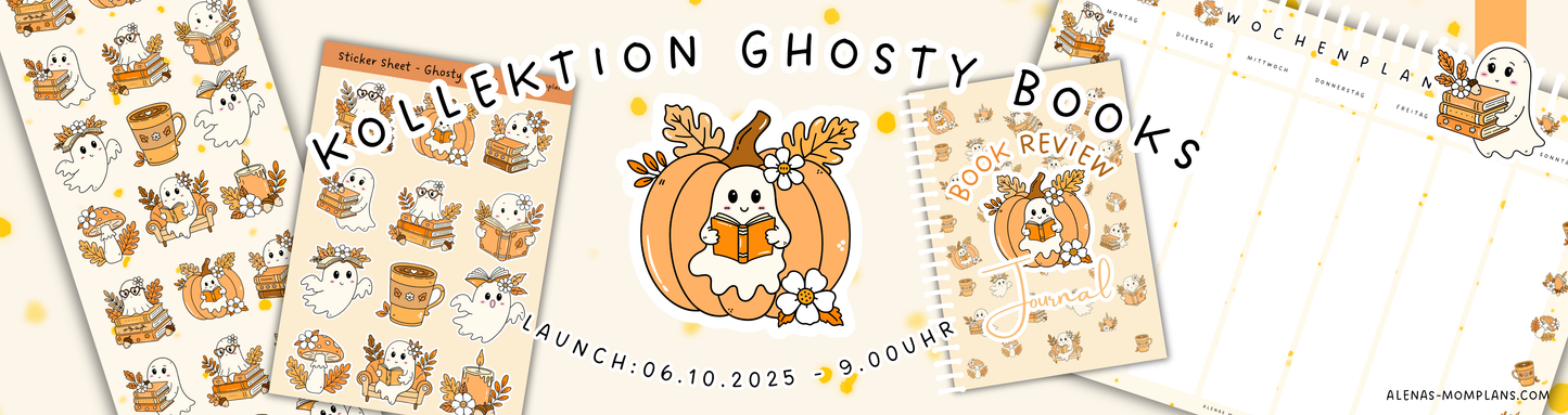 GHOSTY BOOKS Vinyl Sticker - 002