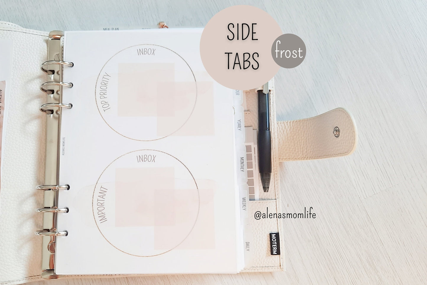 transparente Sticker/Labels "Self Care" für Planer Register