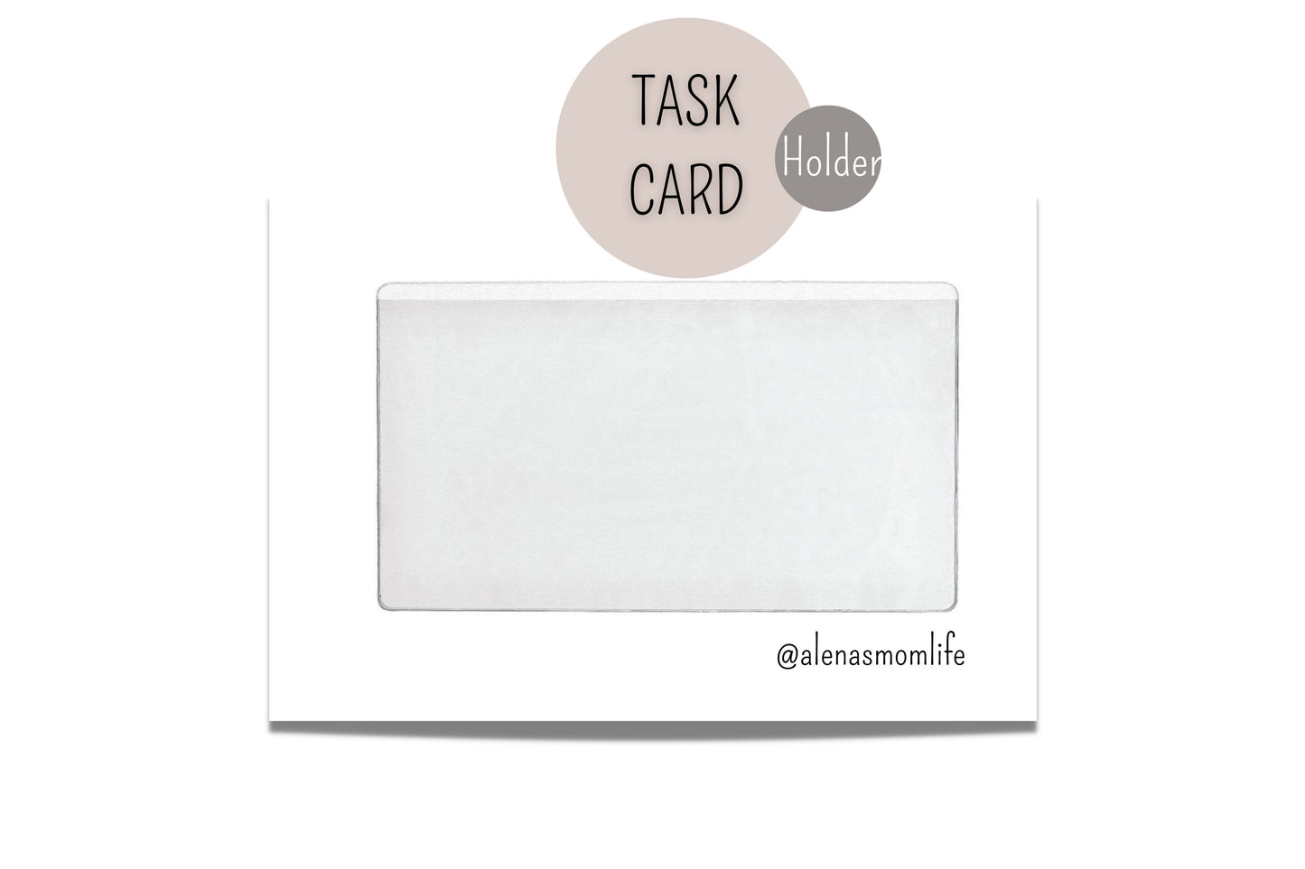 Task Card Tasche - MINIMALIST - selbstklebender Kartenhalter für Planerkarten oder Task Cards