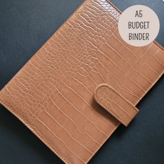 DELUXE Budgetbinder A5 - Croco braun