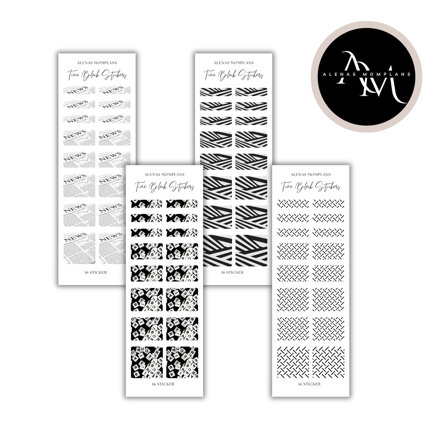Time Block Sticker Set - VOL. 1