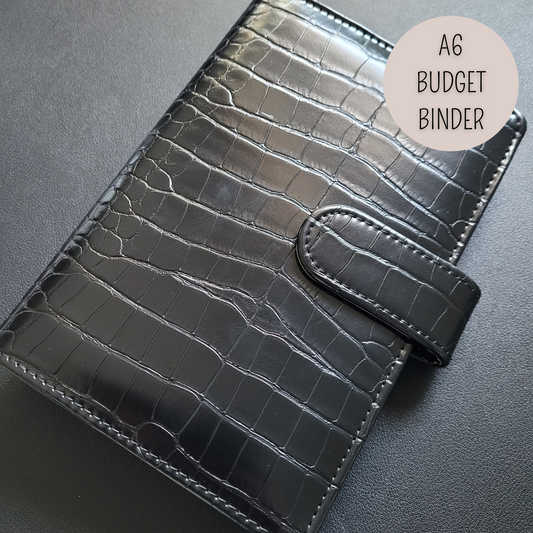 DELUXE BUDGET BINDER A6 für die Umschlagmethode - Croco schwarz