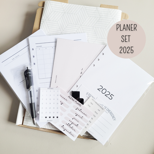 PLANER SET 2025 - Beginner Planungsset - Kalender Einlagen 2025