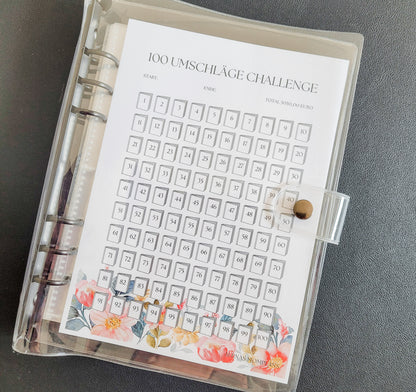 100 Envelope Challenge ROSES – Spare 5.050 € | Geld Sparen & Finanz-Challenge | Cash Stuffing Budget Plan