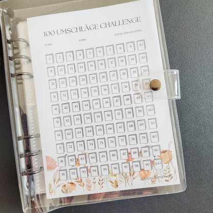 100 Envelope Challenge FLOWER – Spare 5.050 € | Geld Sparen & Finanz-Challenge | Cash Stuffing Budget Plan