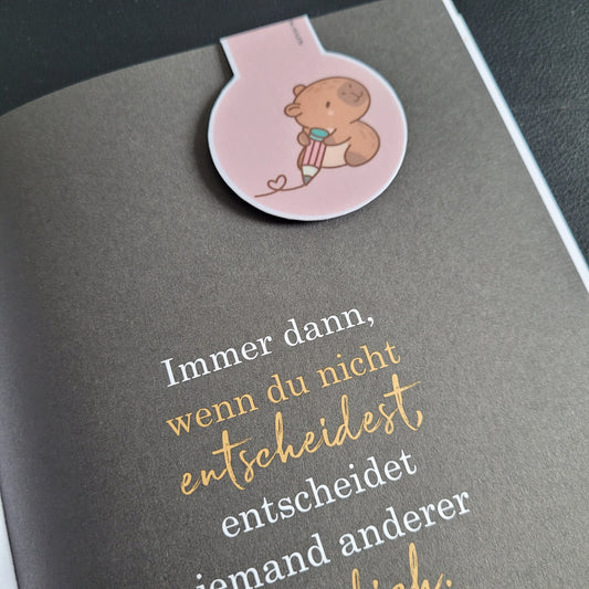Lesezeichen cute Capybara - magnetisch - 001
