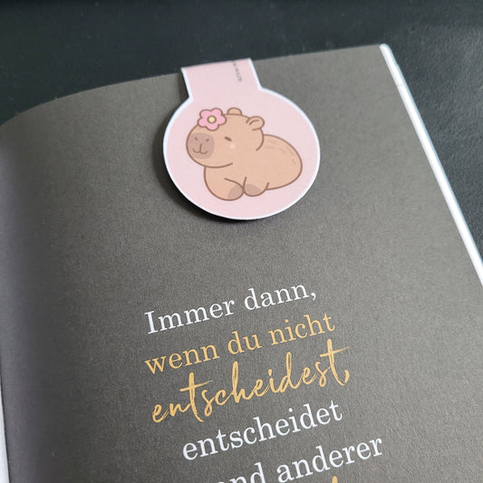 Lesezeichen cute Capybara - magnetisch - 004