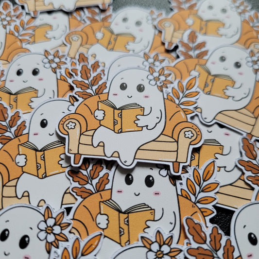 GHOSTY BOOKS Vinyl  Sticker - 003