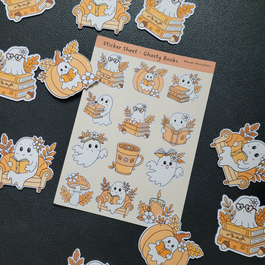 GHOSTY BOOKS Stickerbogen - Ghosty & Family