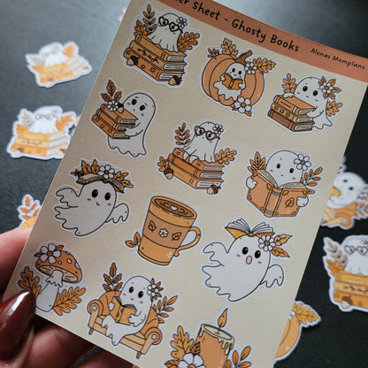 GHOSTY BOOKS Stickerbogen - Ghosty & Family