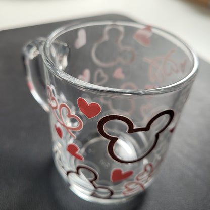 Trinkglas MOUSE | Glas mit Deckel und Strohhalm I Eiskaffee Glas I Wiederverwendbares Trinkglas