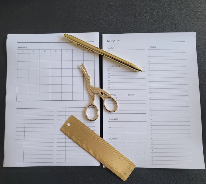 Kalender Einlage  - 1 Monat auf 2 Seiten - MOP 005